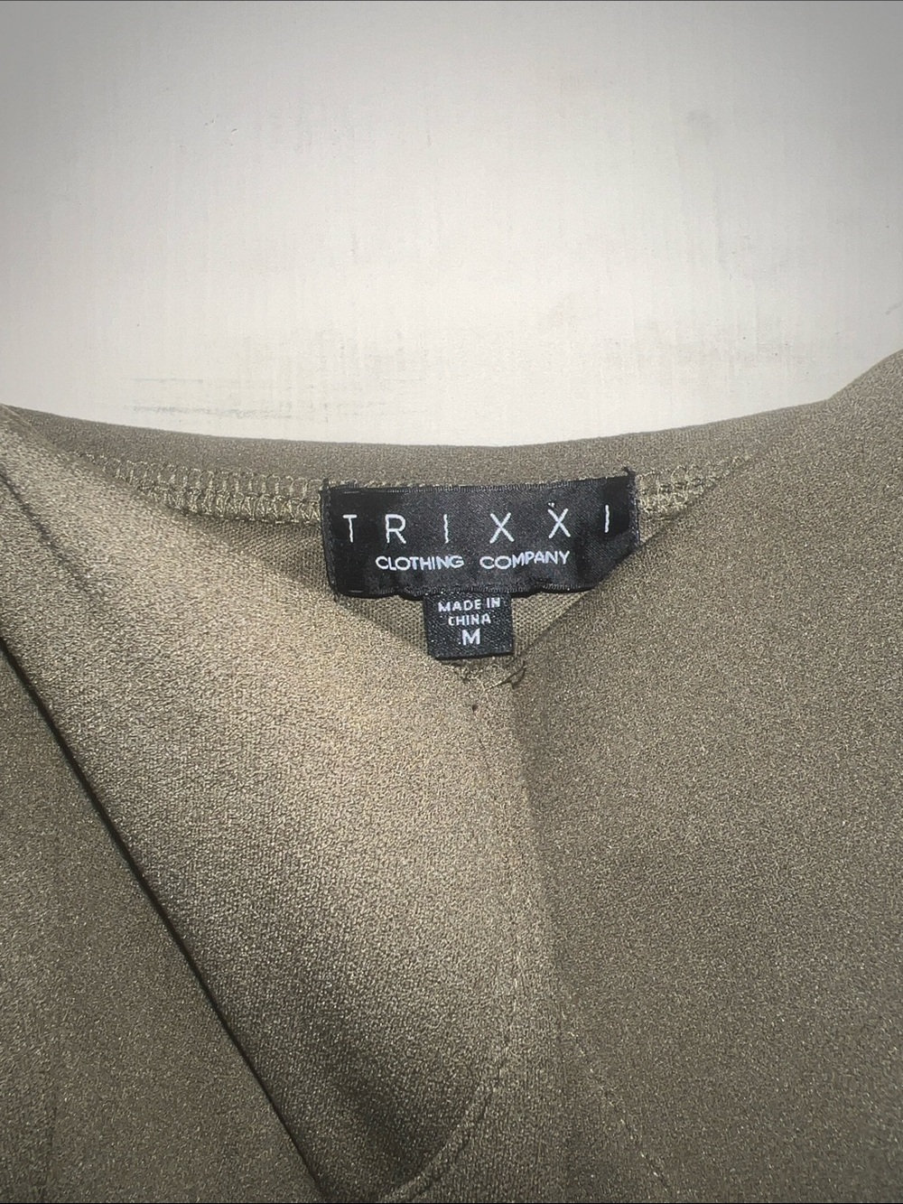 Trixxi Olive Bustier pant romper with Adjustable Straps